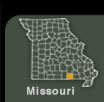Image of the state of Missouri with Oregon County darkened in.